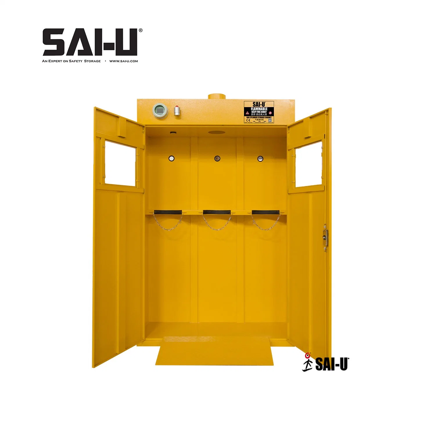 Sai-U Chemical Storage Steel Cylinder Cabinet Gas Cabinet Dangerous Goods Gc003y