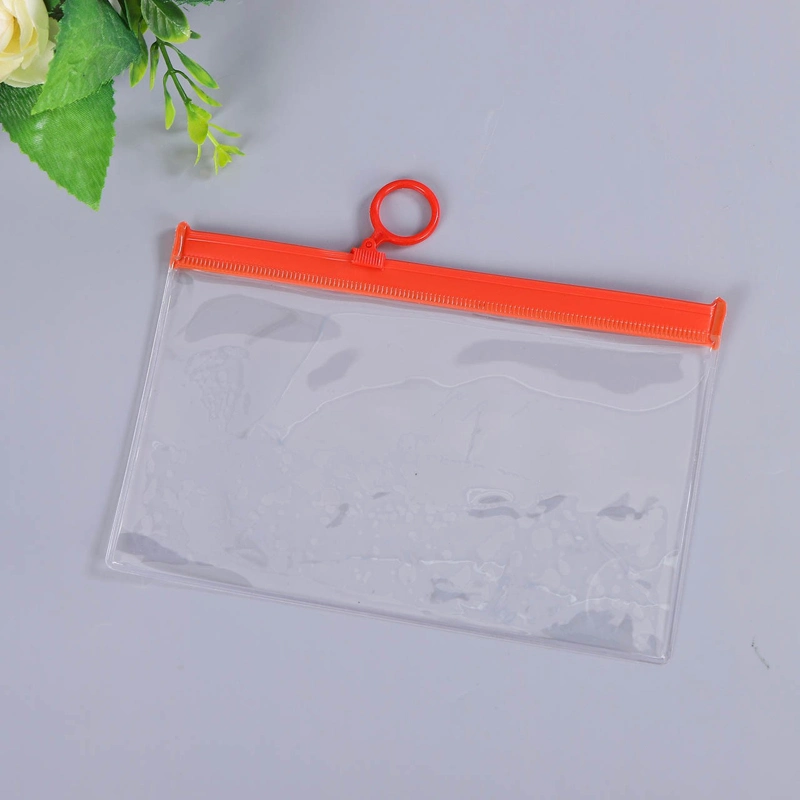 Stationery A4 Transparent Storage File Bag Clear Plastic PVC Zipper Bag