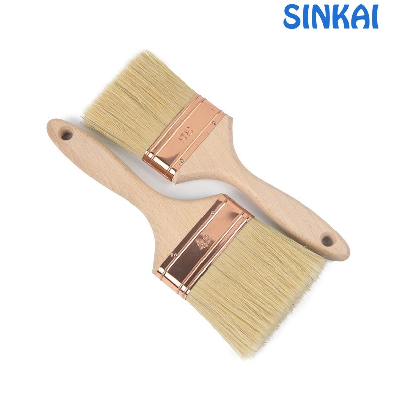 Pure Natural Pig Bristle Wooden Handle Painting Brush