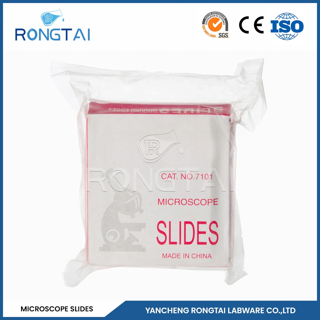 Rongtai Scientific Glass Slides Suppliers Double Frosted Microscope Slides China 7101 7102 7105 7107 7109 Blood Slide Microscope