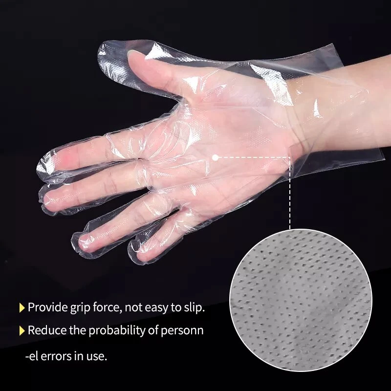 Factory Hot Selling Food Preparation Plastic Gloves Wholesale/Supplier PE Disposable Gloves