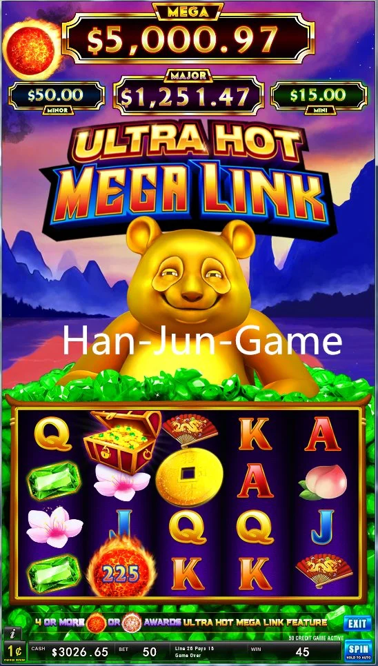 Neuer Ultra Hot Mega Link Fire Link 5 im Jahr 1 Slot Video Spiel Maschine