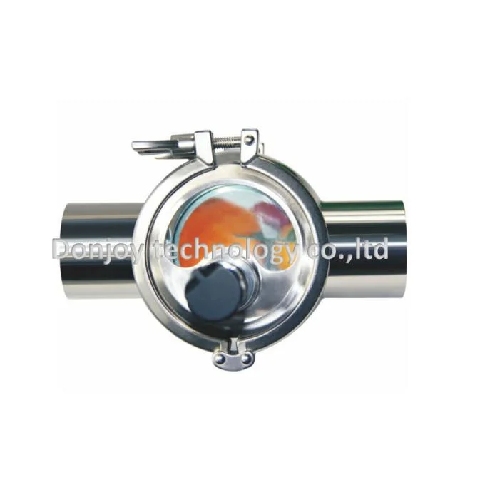 Sanitary Stainless Steel Cross Type Water Tank Four-Way Sight Glass