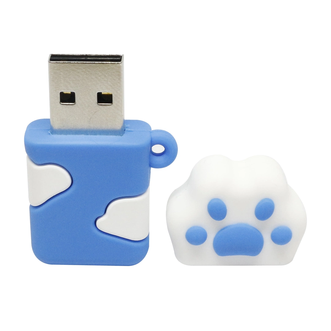 Cartoon Cat Cat Paw Festival Gift Storage PVC USB Flash Disk