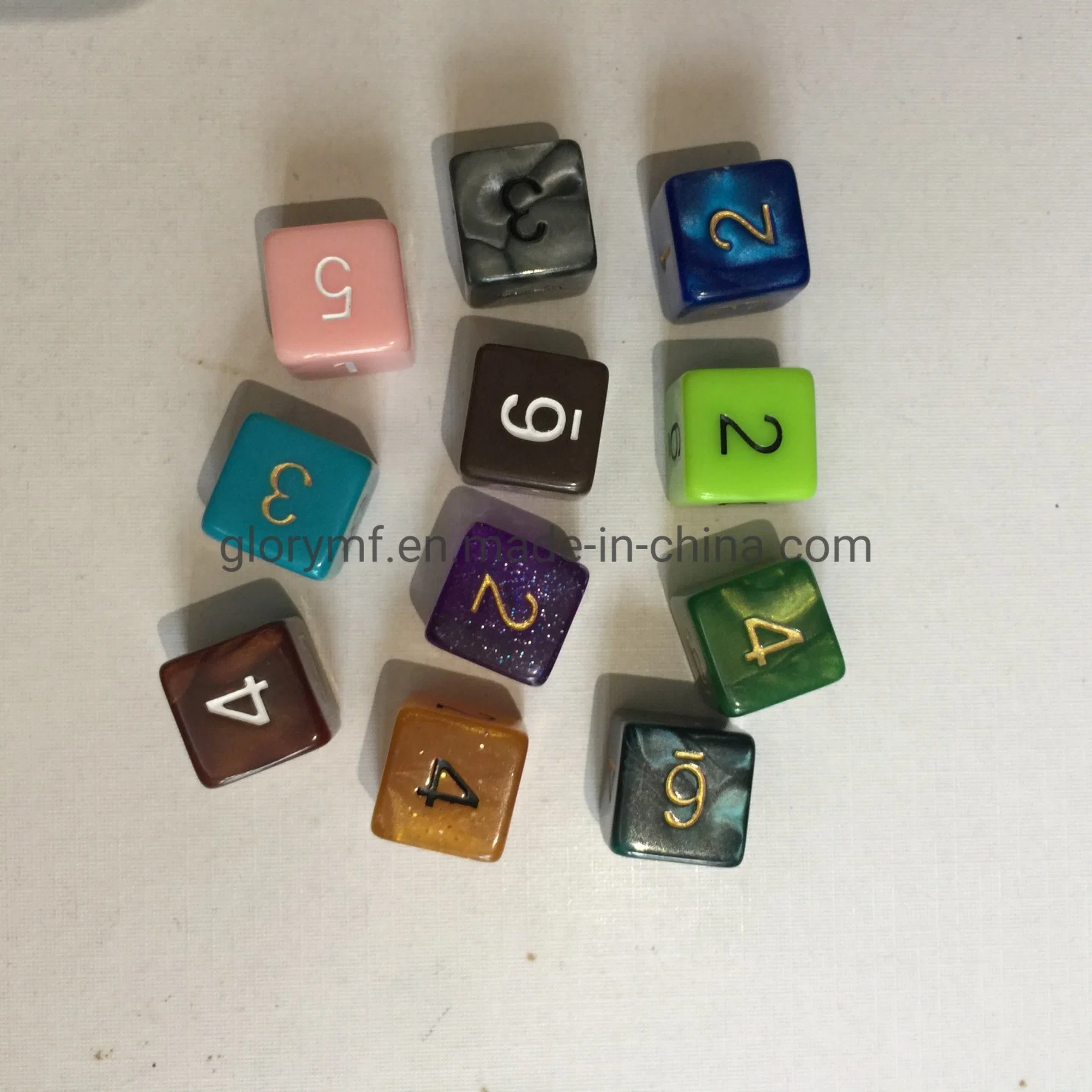 Board Game Dnd Plastic D6 Mixed Color Dice Set