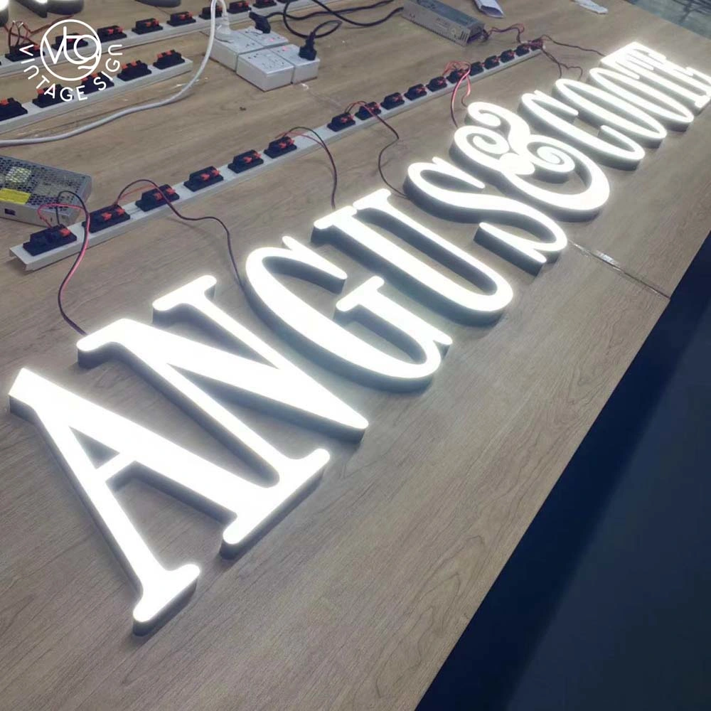Outdoor Waterproof Stainless Signage 3D Lighting Acrylic LED Letter Sign