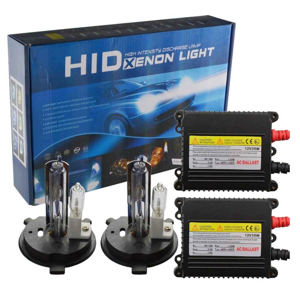 3000K 4300K 6000K 8000K 10000K 12000K Auto Parts Factory Supply CE 12V AC 35W H4-2 HID Lights Xenon HID Ballast Kit HID Kit HID Xenon Light