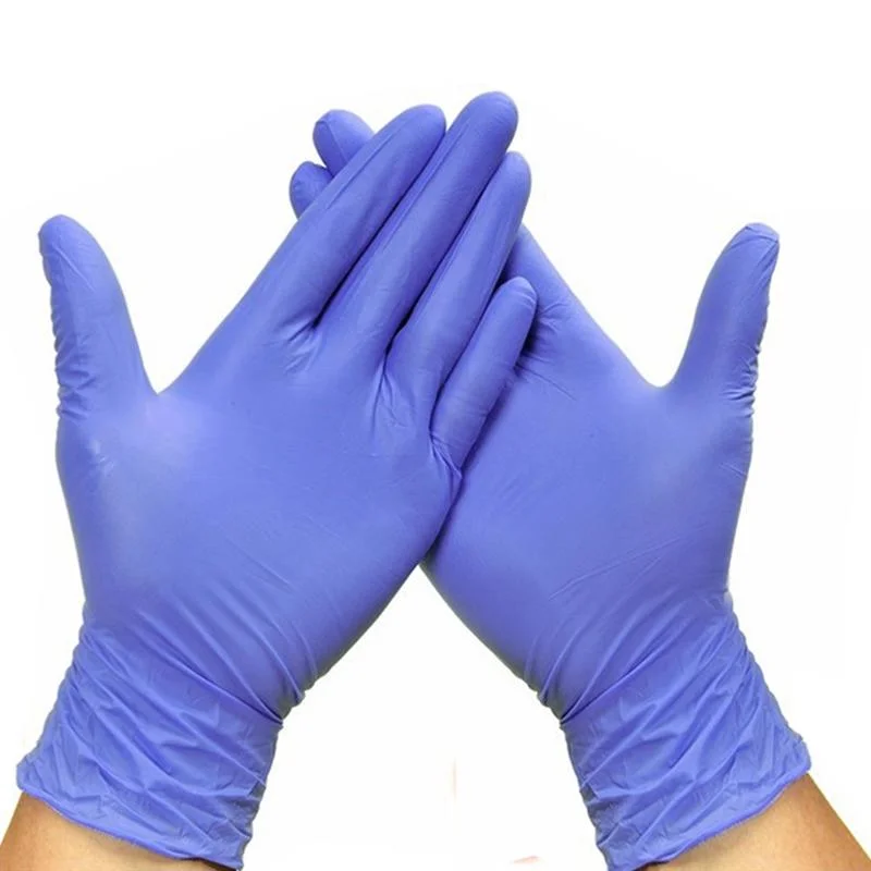 Guantes desechables para examen de vinilo sin polvo de nitrilo de grado médico