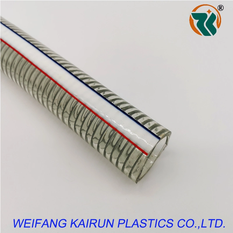 8mm/9mm/12mm/15mm/19mm/25mm/32mm Conveying Water Food Grade PVC Steel Wire Reinforcd Hose