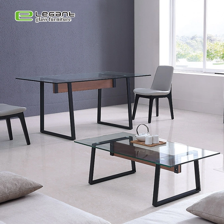 Office Furniture Table Tempered Glass Table Desk with Glass Top