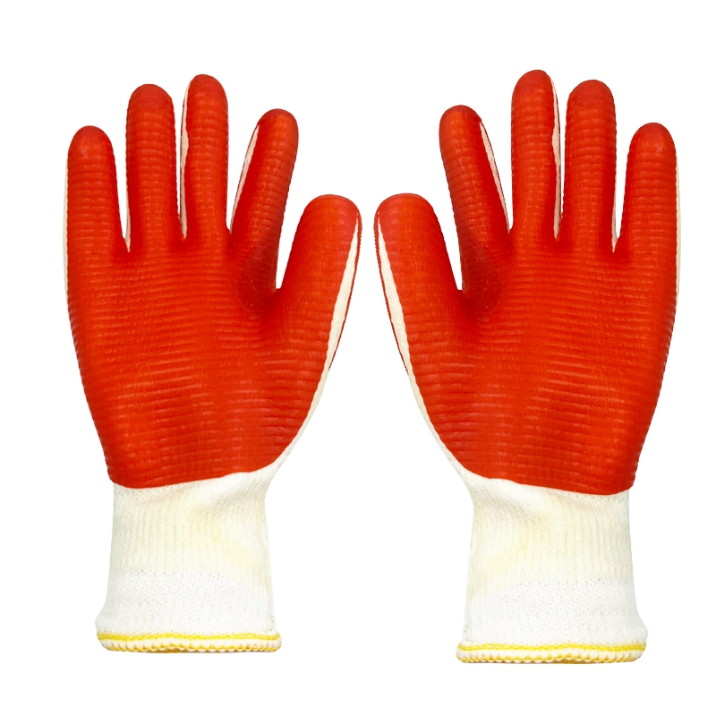 Gants tricotés jauge 13 avec de la mousse de latex Gants trempé de la paume pour usage général