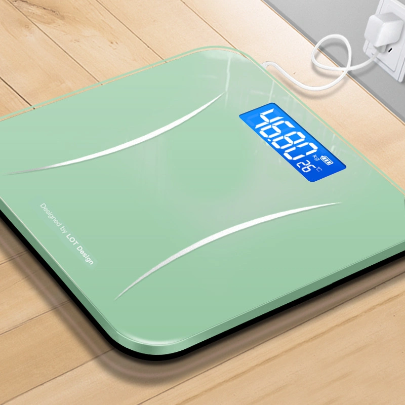 CE New Large Va Display ITO Digital Heart Rate USB Charge Baby Mode Smart Body Fat Scale with APP