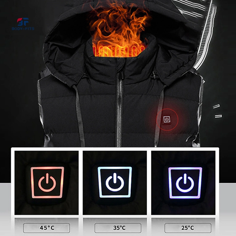 Gilet Riscaldato Thermal Coat Electric USB Heating Sleeveless Vest for Men