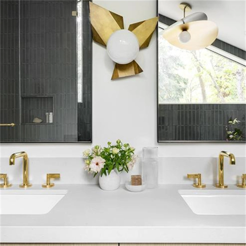 Light Luxury Modern Furniture Extension Cut Corner Custom Sintered Stone Slate Bathroom Washbasin Toilet Vanity Mirrored Cabinet