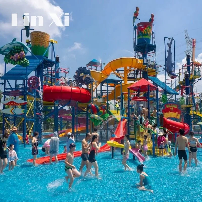 Customized New Outdoor Adult Water Park Fiberglass Forest Slide Children's Amusement Park Sports Equipment