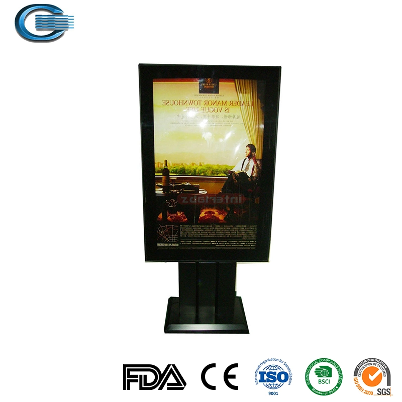 Huasheng Simple Design Metal Bus Stop Station with Lightbox