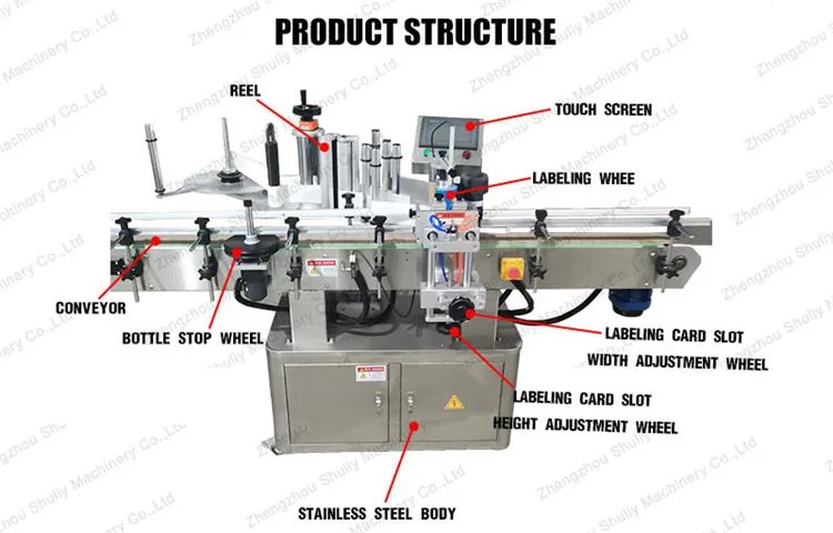 Frasco de ronda automática máquina de rotulação de Corpo Inteiro