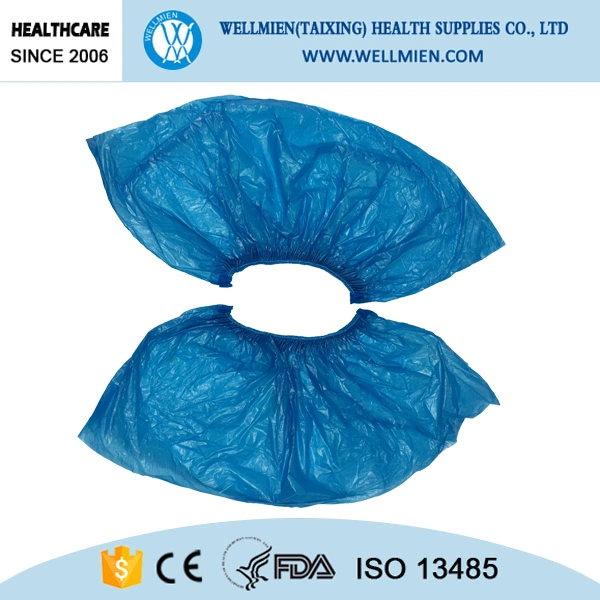 Disposable Antistatic Cleanroom Waterproof CPE Plastic Surgical Medical Non-Slip Boot Shoe Cover for Hospital Daily Protection