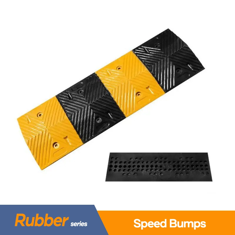 50cm Reflective Traffic Safety Rubber Car Speed Bump