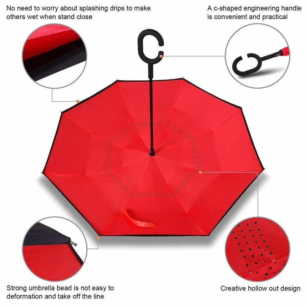 Reverse Windproof Umbrella, Car Promotional Umbrella, Rain Umbrella, Auto Umbrella