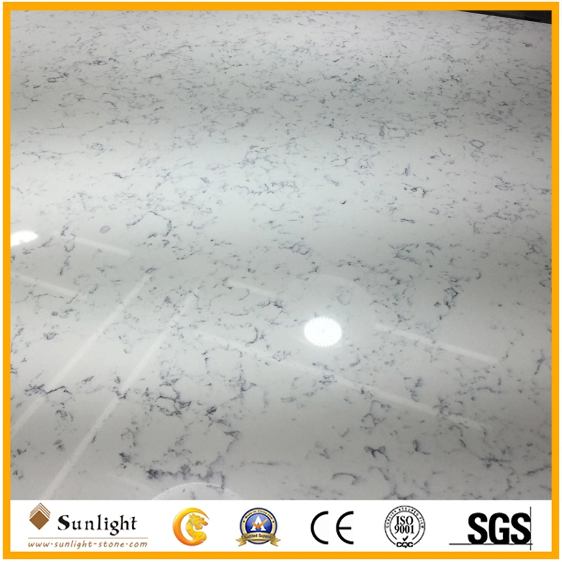 Wholesale/Supplier 2cm Chinese Engineered Artificial Carrara White Quartz Stone