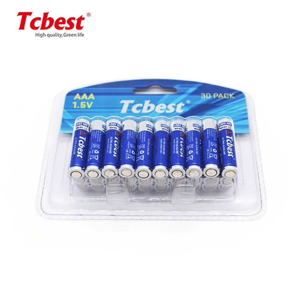 1.5V Non-Rechargeable Lr03 AAA Primary Alkaline Dry Battery with 30PCS/30pack