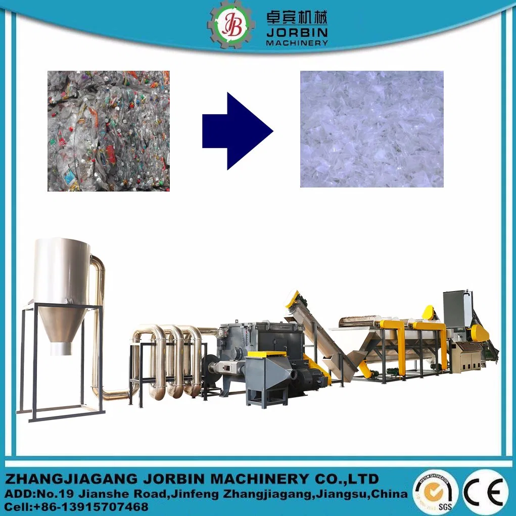 Full Auto Plastic Pet Bottles Flakes Recycling Washing Line/PP LLDPE LDPE Woven Bag Agricultrual Film Crushing Washing