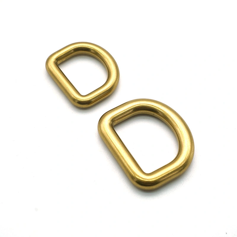 Solid Brass Buckle D Ring Bag Luggage Hardware Accessories for Bag Strap Webbing D Shape Ring Belt Buckles