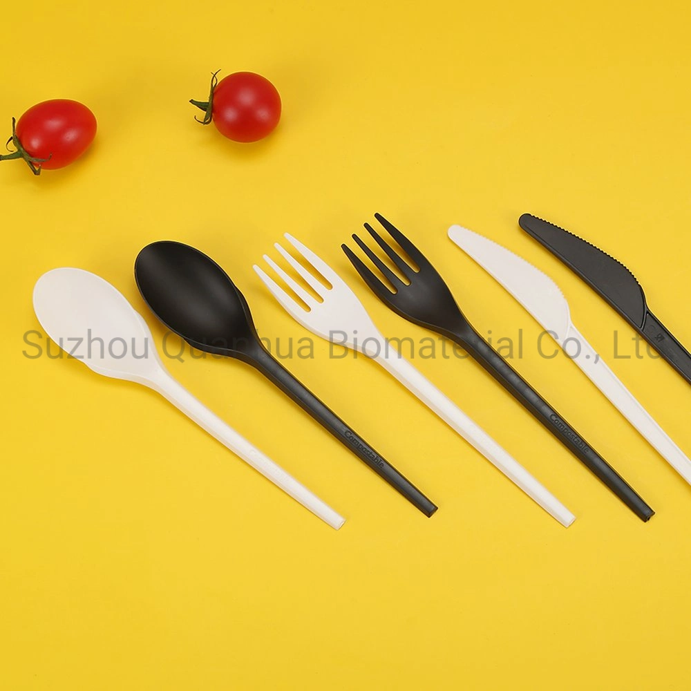 Quanhua Bulk Package Individually Wrapped OEM ODM 100% Cpla Cheap Biodegradable Disposable Cutlery