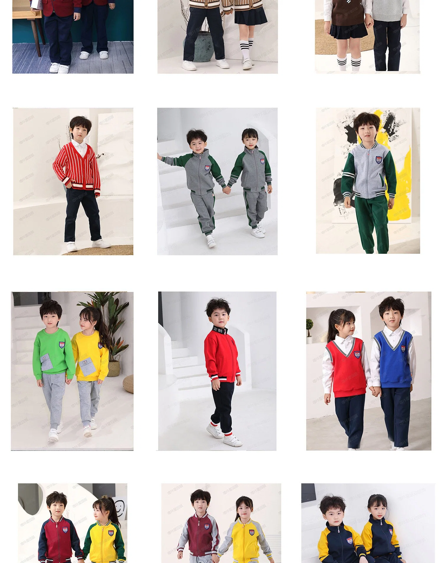 Factory Classroom Attires Spring / Autumn Customized Baby Clothes Clothing School Attire