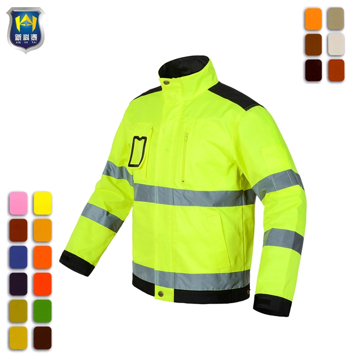 Moda Ropa de trabajo mecánico Hi Vis uniformes chaquetas Ropa de trabajo de seguridad