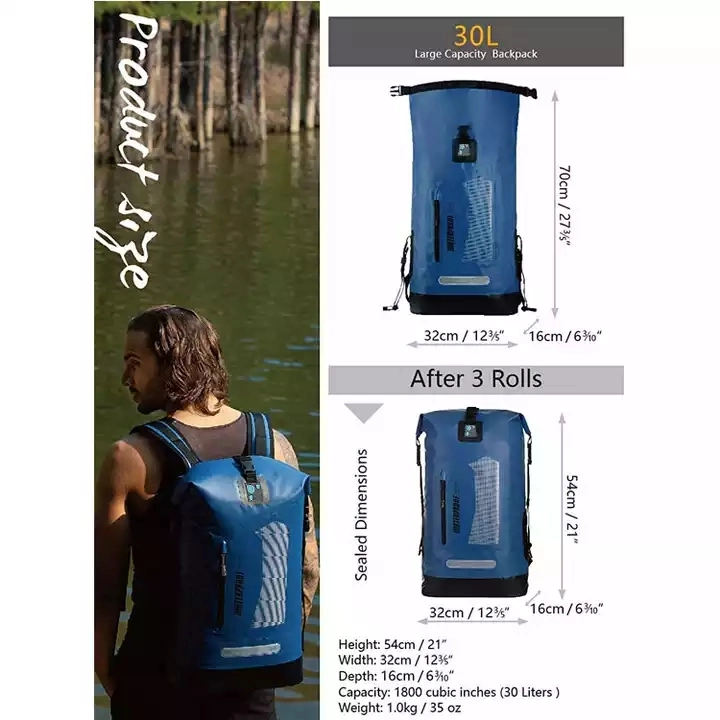 20L 30L 40L Wassersport Tactical Dry Bag, Outdoor TPU PVC Camping Wandern Dry Bag Wasserdichter Rucksack