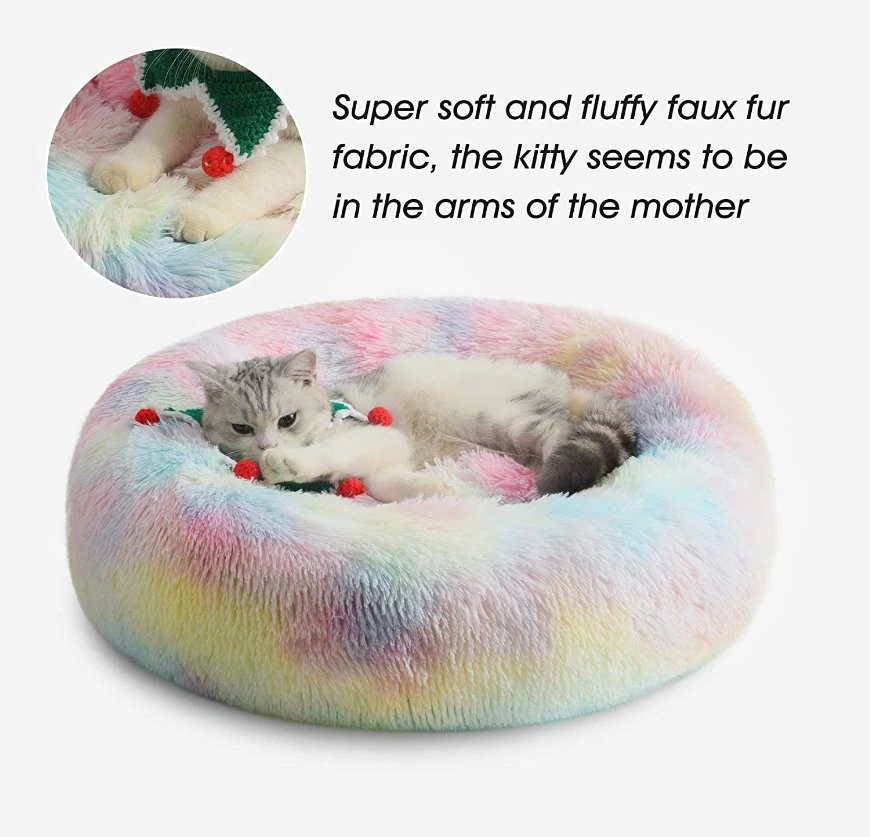 Wholesale/Supplier Anti-Anxiety Calming Washable Round Long Hair Kong Dog Bed