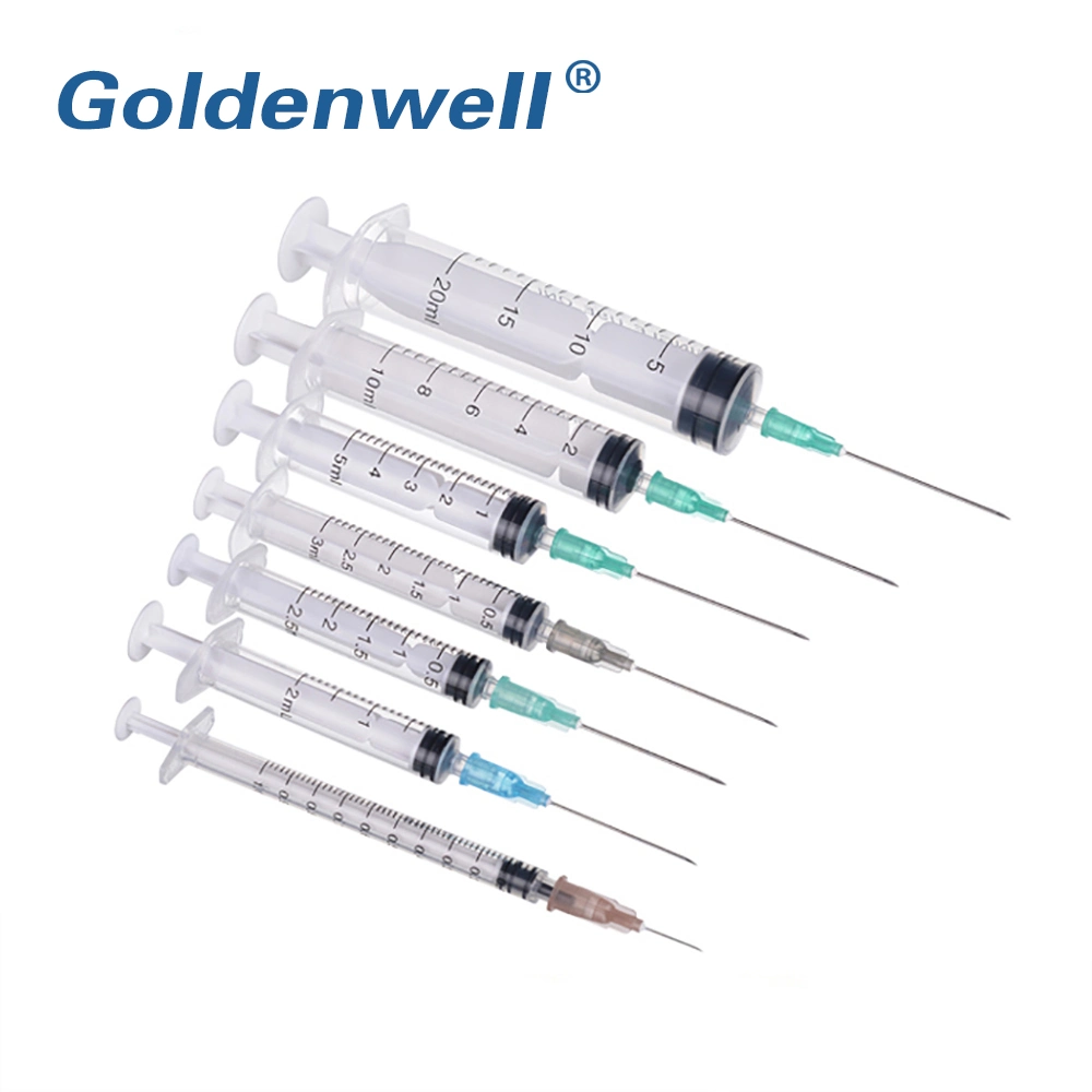 Free Samples Can Be Provided for Disposable Use of Sterile Syringes White Plastic