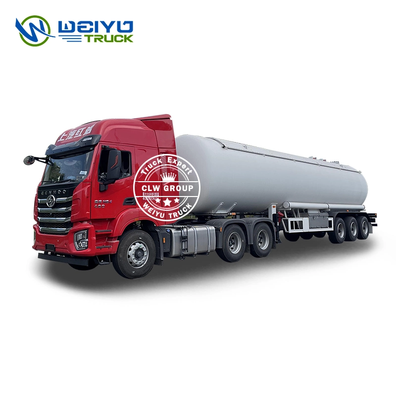 Export to Tanzania 3 Axle 25 Ton 50 Cbm LPG Semi-Trailer Mobile LPG Gas Refilling Truck