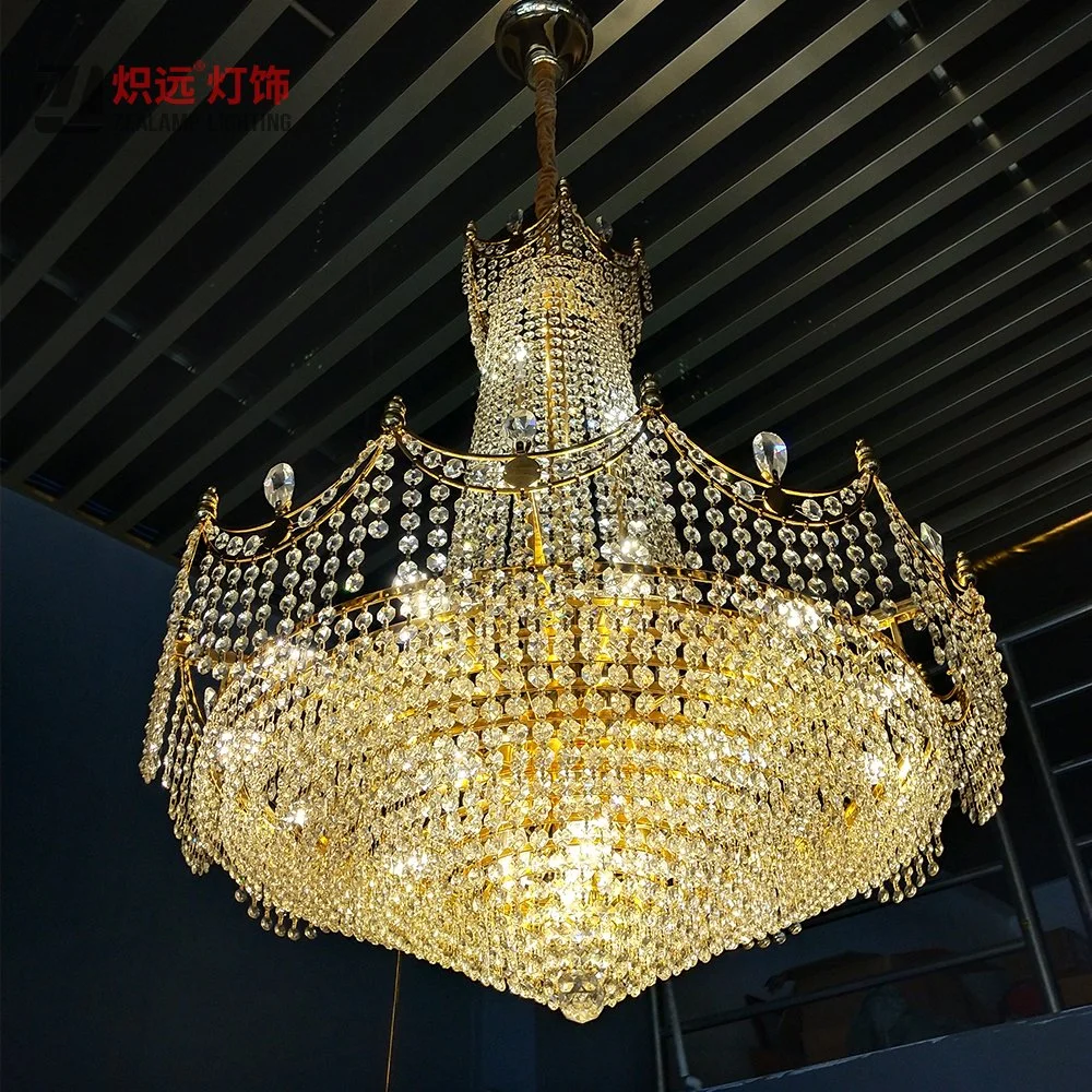 Residences Laundry Golden Luxury Hotel Modern Pendant Customized Crystal Chandelier