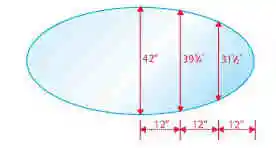 CE SGCC Certificate 12mm Special Shape Table Top Glass