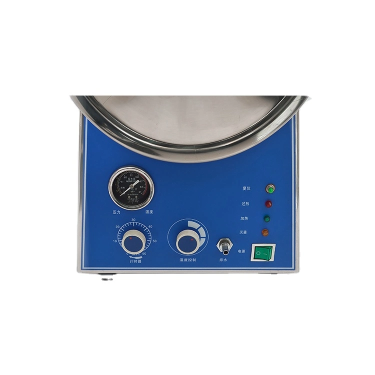 Stérilisateur autoclave à vapeur cylindrique haute pression en acier inoxydable de table