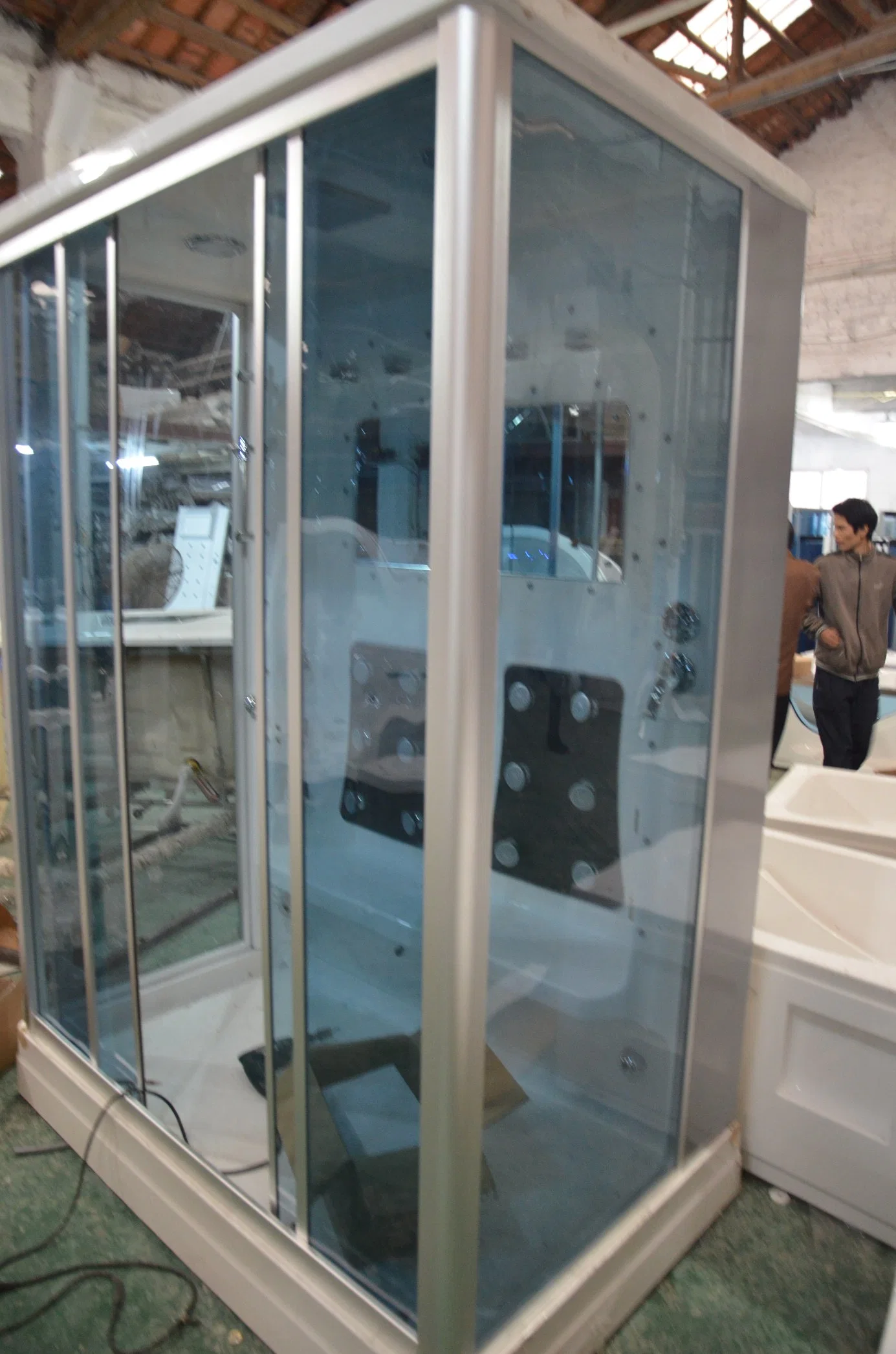 Modern Design Bathroom Prefab Cabin Steam Shower Room 2 Person