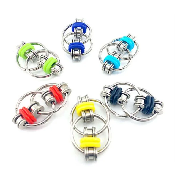 Factory Direct Sales Bicycle Chain Venting Toys Decompression Chain Keychain Fidget Toy