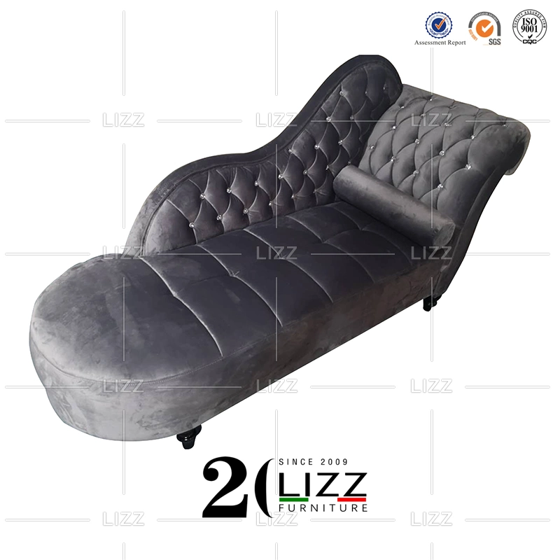 Modern Home Furniture Velvet Fabric Chaise Chair