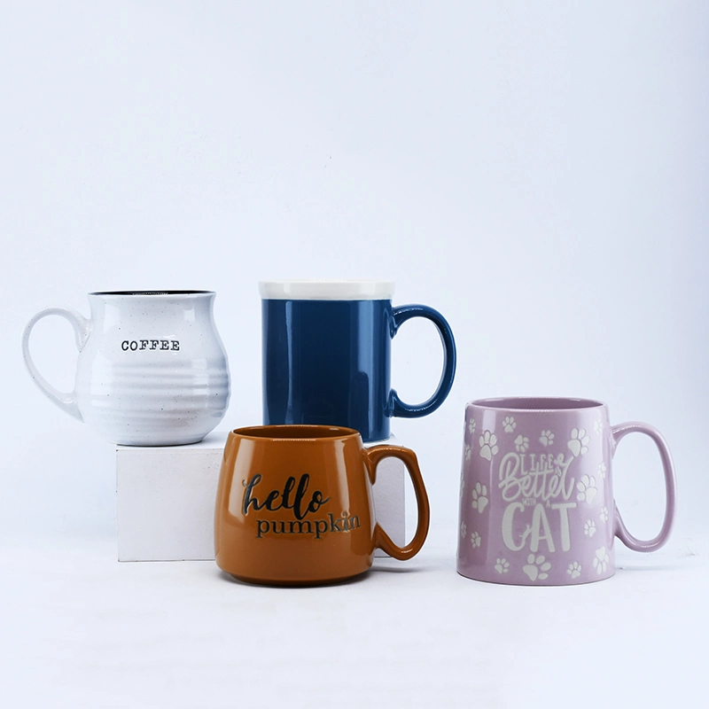 Tasse à café couleur blanchie à deux tons de 16 oz/17 oz/18 oz/tasse en céramique pour cadeau, promotion ou usage quotidien et ventes directes en usine et acceptation du logo personnalisé