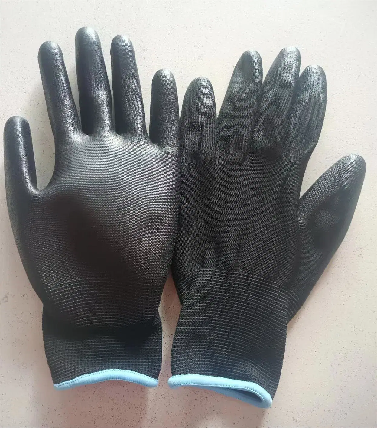 White PU Coated Polyflex Antidust Safety Work Gloves