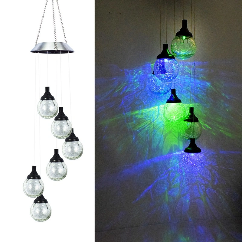 Wholesale/Supplier LED Solar Light Hanging Lights Wind Chimes Outdoor Lighting Fence Lamp