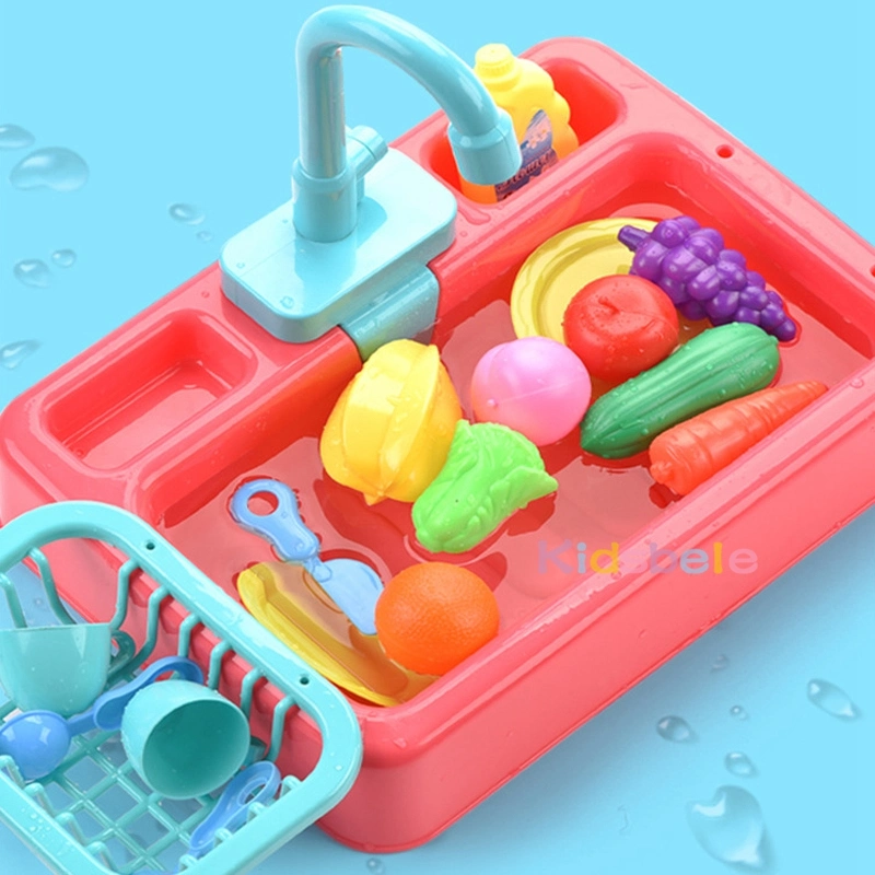 Kids Kitchen Toys Simulation Electric Dishwasher Pretend Play Mini Food Educational Summer Girls Role Toys