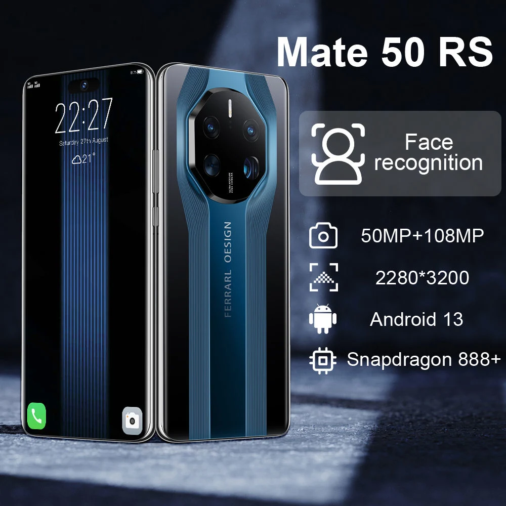 Versão global Mate50 Smartphone RS 16G-1tb duplo SIM desbloqueado Telemóveis 7.2 polegadas original HD 4G/5g Telefone Celular