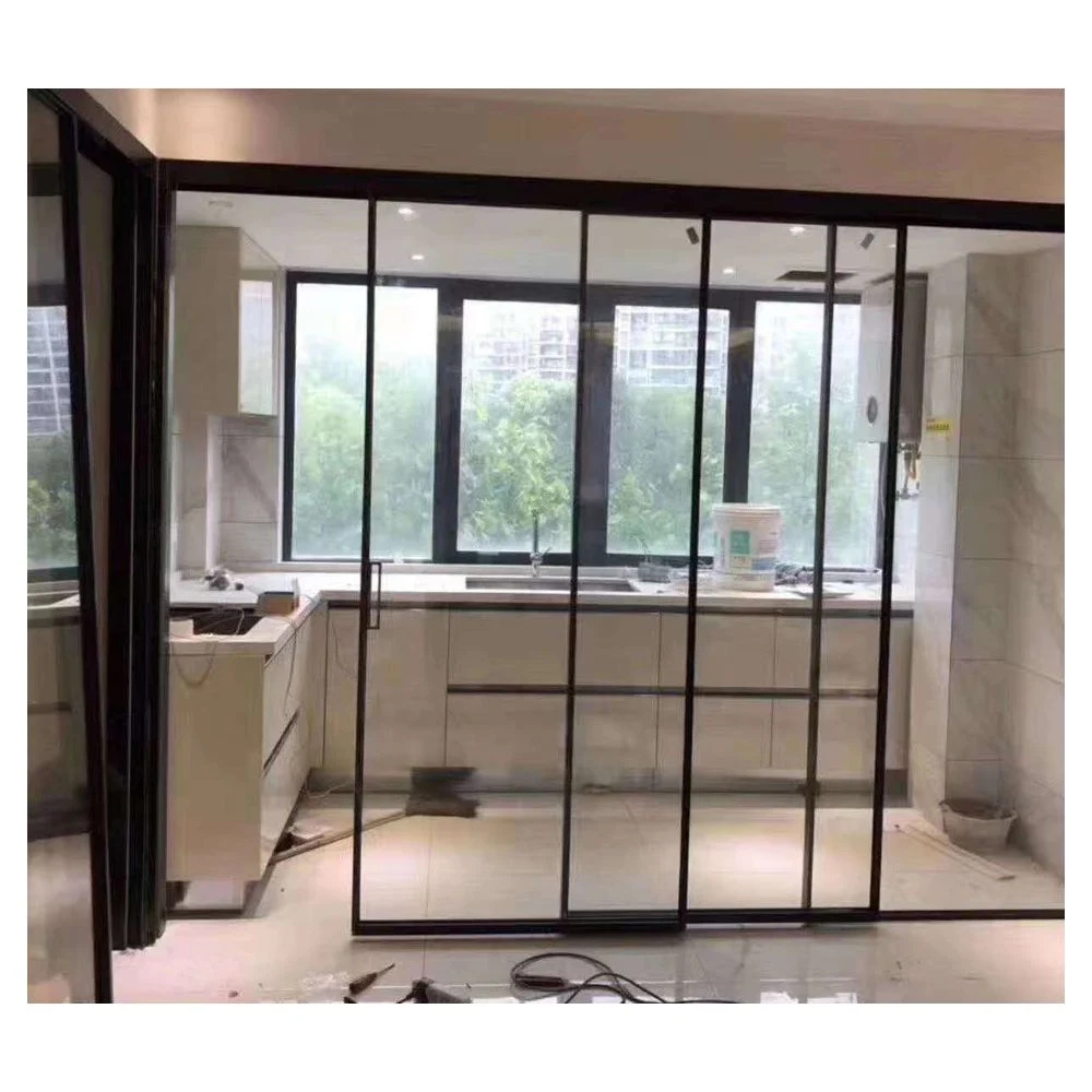 Slim Frame Aluminum Bi Fold Sliding Entrance Interior Exterior Door Thermal Break