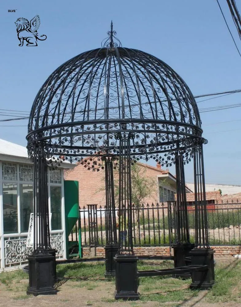 Haute qualité de l'Art de Morden Gazebo en fer forgé de grande taille pour la décoration de jardin pour la vente CIG-029