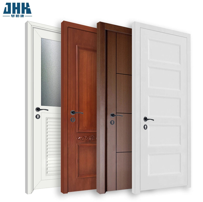 Porte en bois blanc MDF/HDF intérieure et extérieure personnalisée moderne Jhk