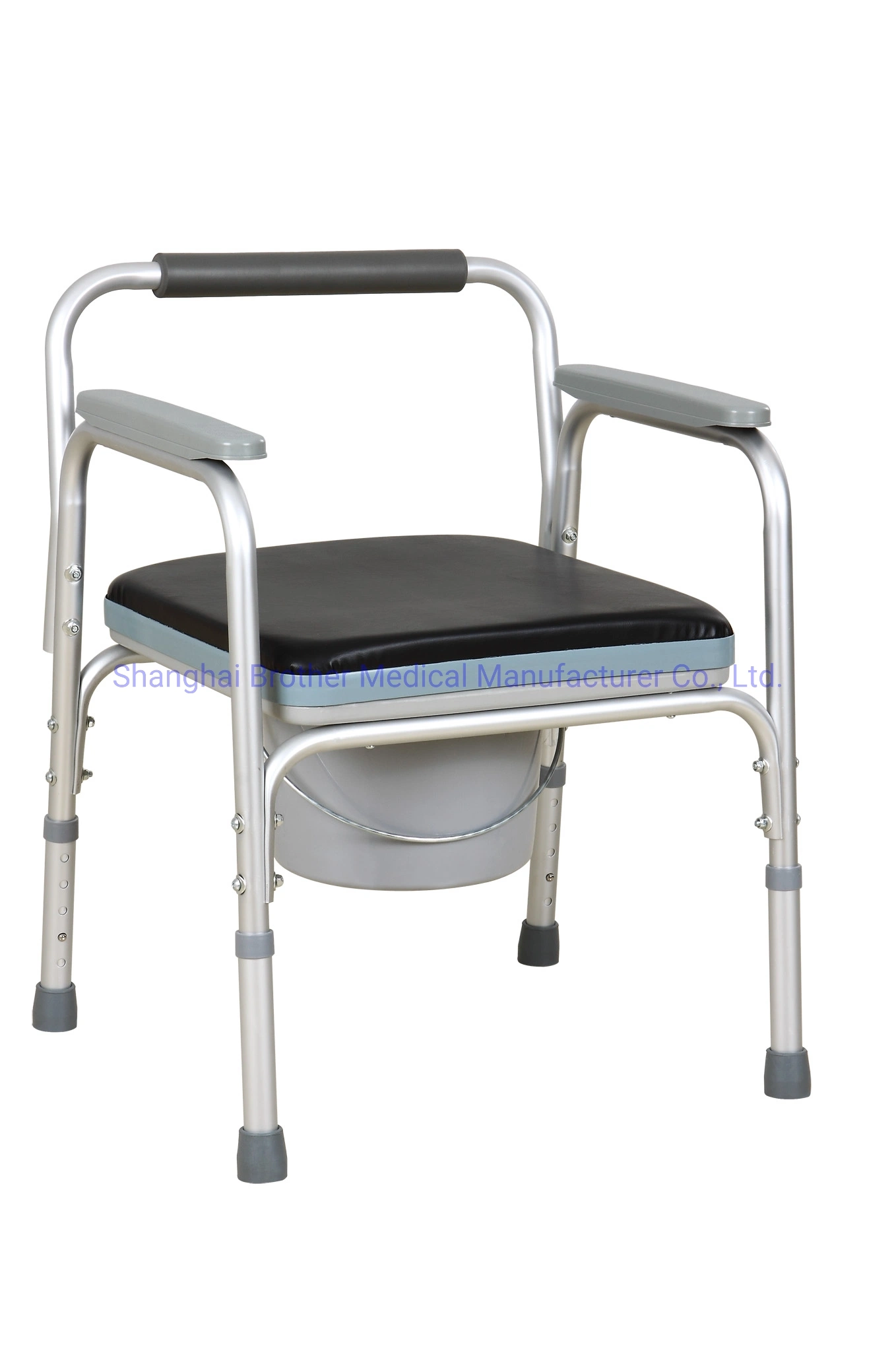 Best Selling Medical Equipment Steel Folding Commode Wheelchair